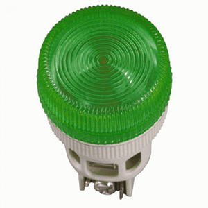 Лампа ENR-22, сигнальная d22мм зеленый неон, 240В цилиндр &quot;ИЭК&quot;