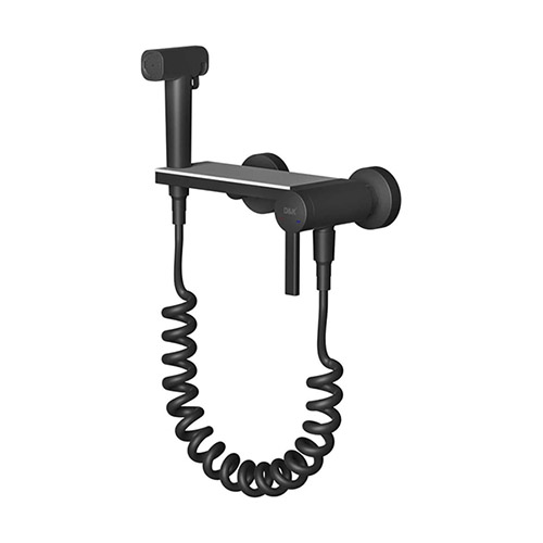 Смеситель гигиенический "D&K DA1504545", однорычажный, черный