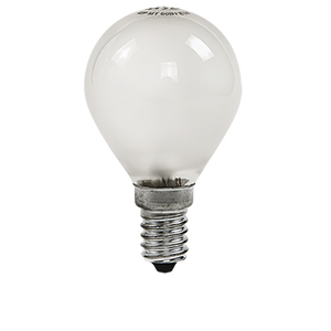 Лампа накаливания "ASD" Р45 МТ 40W 220V E-14 шар матовый 380Лм 