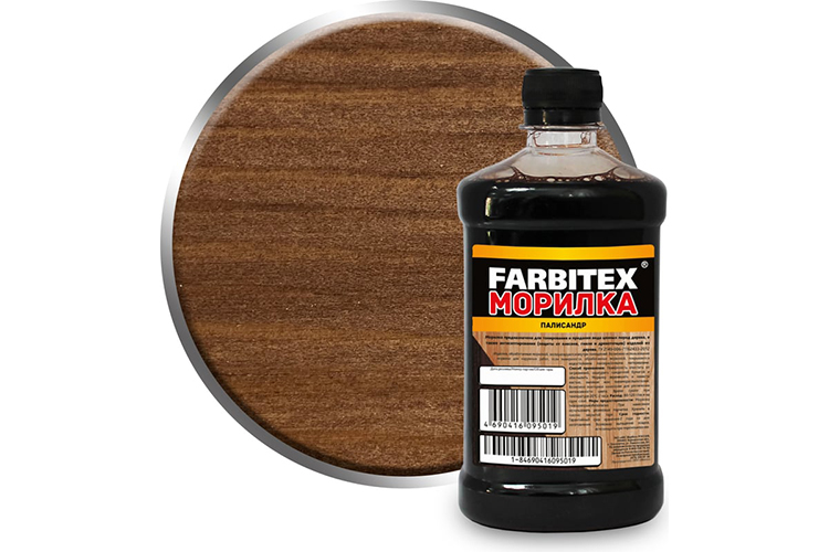 Пропитка водная &quot;FARBITEX&quot; защитно-декоративная тонирующая &quot;Морилка&quot; 0,5л, &quot;Палисандр&quot;