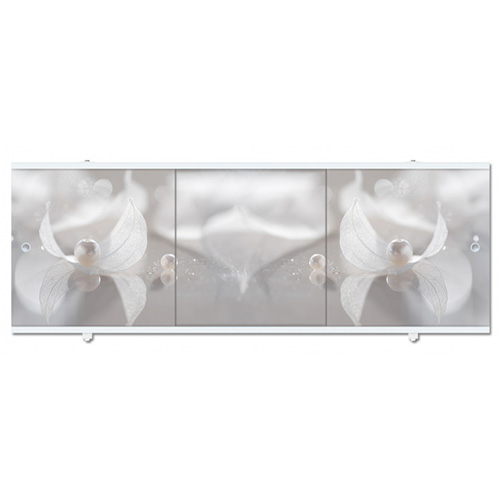 Экран для ванны "Серая дымка/Жемчуг", 1,68м