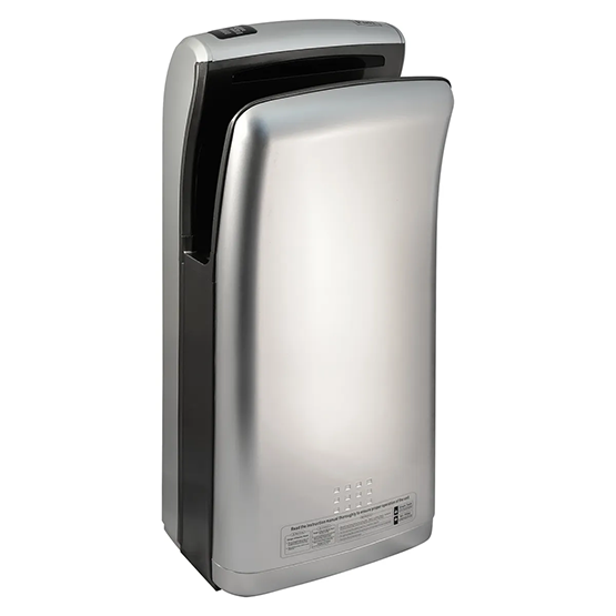 Электросушитель для рук "Puff-8870С" матовый, серебристый, 1800 Вт, 95 м/с, 5-7 сек.