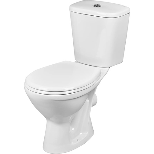 Унитаз-компакт &quot;Pro&quot; горизонтальный выпуск, нижняя подводка  с крышкой