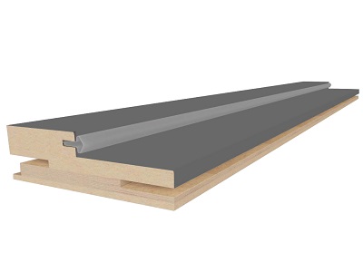 Стойка дверной коробки с уплотнителем, 80*2070*26/44мм, телескопическая , ПВХ, "Софт тач серый"Дубрава-Сибирь