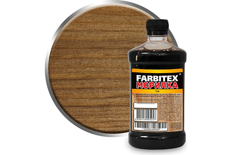 Пропитка водная &quot;FARBITEX&quot; защитно-декоративная тонирующая &quot;Морилка&quot; 0,5л, &quot;Тик&quot;