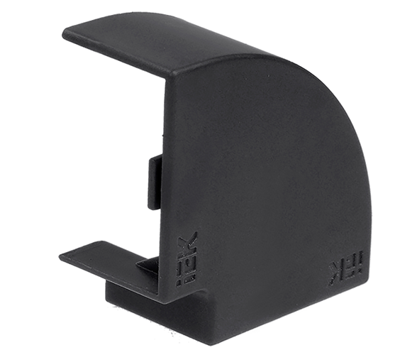 Поворот 90 градусов КМП 25х16 Элекор черный "ИЭК"