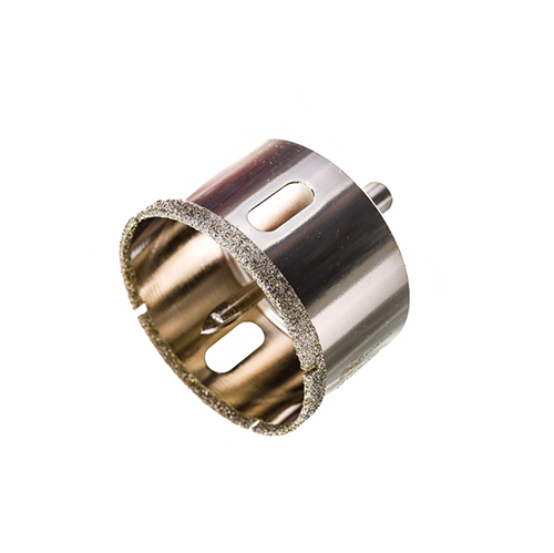 Коронка алмазная по кафелю, керамограниту, стеклу "Trio-Diamond", d68*35мм, с центрирующим сверлом, мокрый рез, трехгранный хвостовик