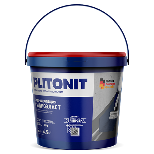 Мастика на полимерной основа "Плитонит ГидроЭласт", 4кг