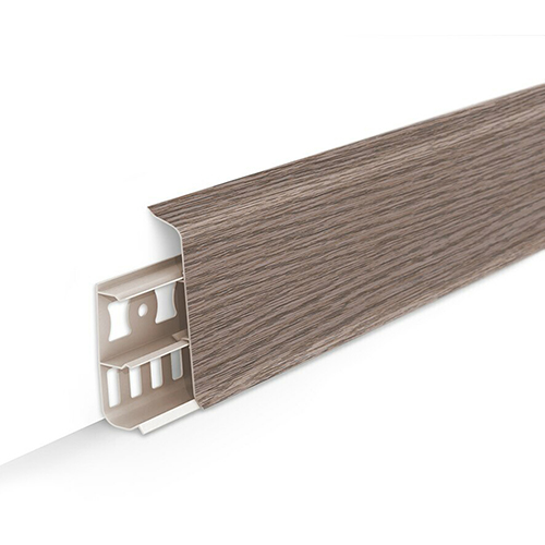 Плинтус "Дуб снежный", кабель-канал, мягкий край, 70*2200мм