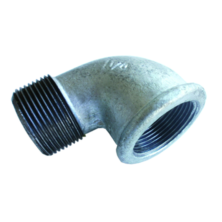 Угольник чугунный 90° Ду25 в/н оцинкованный