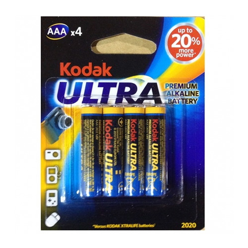 Батарейка щелочная LR03/AAA 4шт "Kodak" Ultra Premium