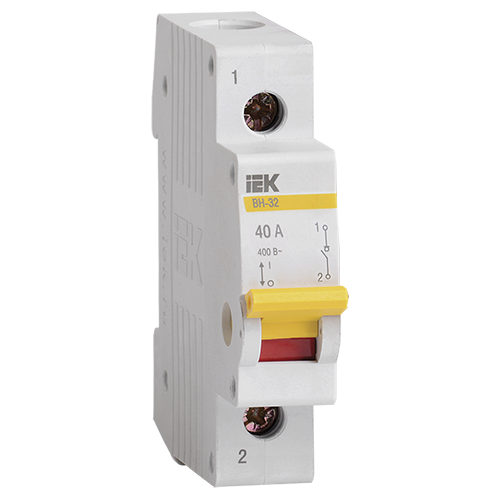 Выключатель нагрузки, ВН-32 1Р 40А (мини-рубильник) "ИЭК"