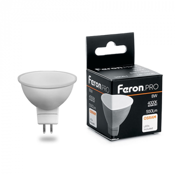 Лампа светодиодная  8Вт Feron Pro "LB-1608" MR16 GU5.3 4000К