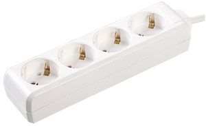 Удлинитель "У04" 4 места с заземляющим контактом, длина 1,5 метра, 16А/250В "ИЭК"