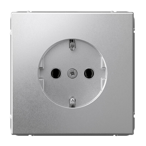 Евророзетка 1-ая 16А, с/з с/п, механизм (без рамки), ARTGALLERY алюминий
