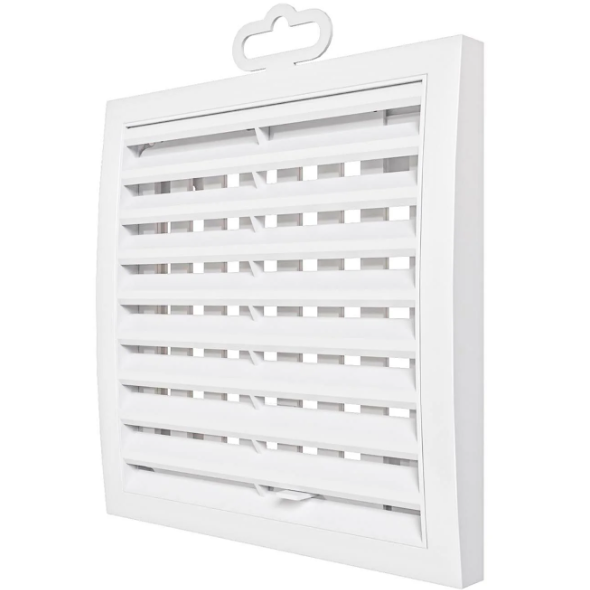 Решетка регулируемая пластиковая вентиляционная 150*150, регулируемая, белая