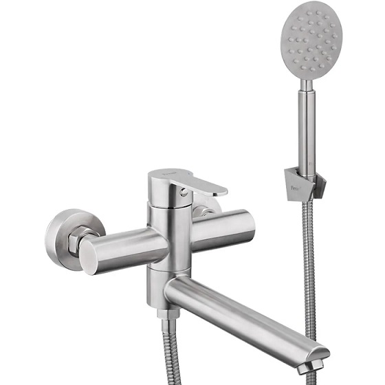 Смеситель "Okatana OK01-0009" одноручковый для ванны, нержавейка