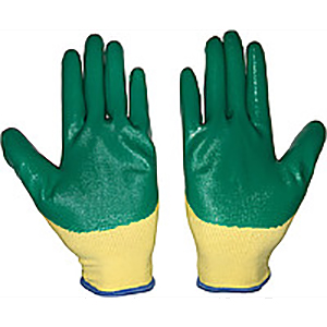 Перчатки желтые, зелёная обливка XINGYU №10/10!!!