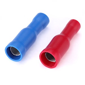 Разъем штекерный изолированный РШИ-М 1,5-4 мама, "КВТ" сечение: 0,5-1,5 мм2, D контакта: 4.0мм, манжета: красный ПВХ