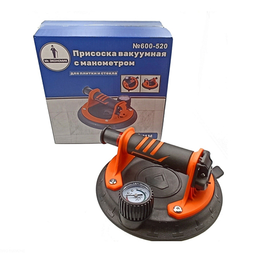 Присоска вакуумная с манометром для плитки и стекла 200мм Экономик