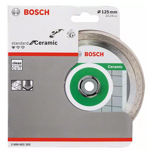 Диск "Bosch" отрезной алмазный 125*22,2*1,6мм "Standard for Ceramic" сухая резка