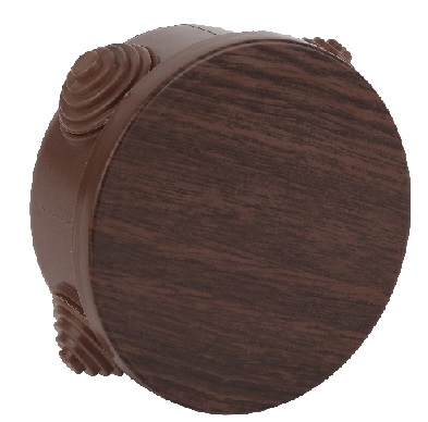 Коробка распределительная "Эра" для открытой проводки, 85*40мм, дуб, IP54