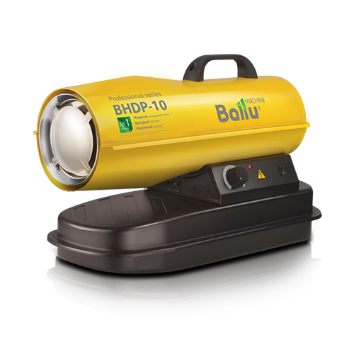 Пушка тепловая дизельная BHDP-10, 10кВт, производ. 590м3/час, расход топ. 0,8кг/ч, прямой нагрев,"Ballu"