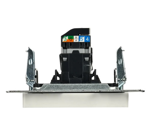 Розетка 1-ая компьютерная RJ45 кат.5E "BRITE" с/п, механизм (без рамки), бел. IEK