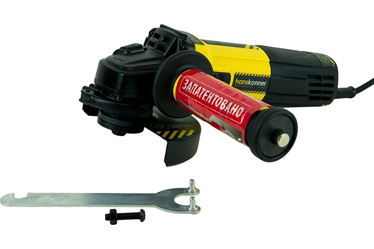 УШМ 125мм "Hanskonner" HAG9012TES 1100Вт, 4000-10000об/мин, конст эл-ка, черт, mod T, КЕЙС