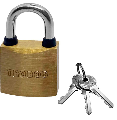 Замок навесной BC-BL5-50, латунь, TRODOS