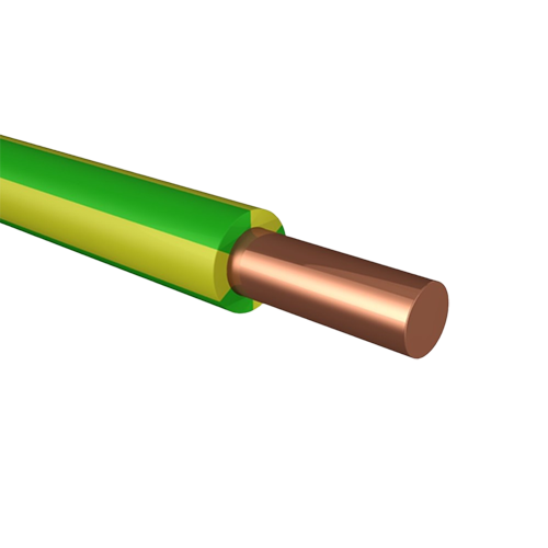 Провод медный ПуВ (ПВ-1) 1,5мм2 желто-зеленый (Гост)