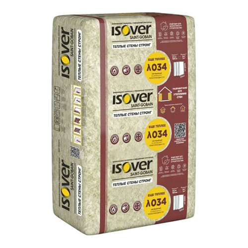 Утеплитель Изовер/Vetonit Теплые Стены Стронг 1000*610*100мм, 3,05м2, 0,305м3, 5 плит