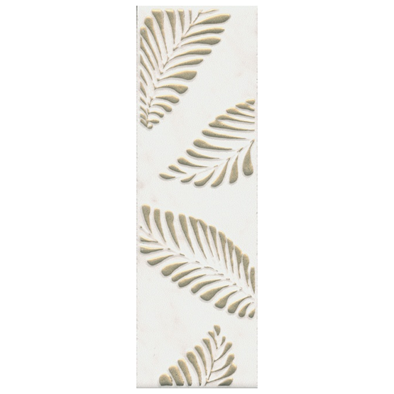 Бордюр керамический настенный "Ретиро" 6,3*200мм, белый, матовый