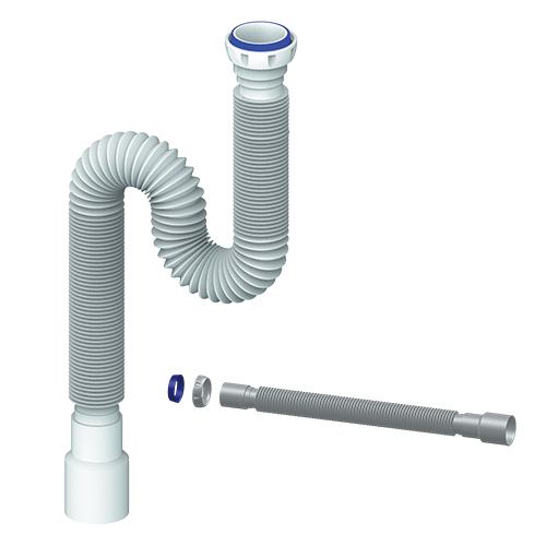 Труба гофрированная 1.1/2*40/50, 1200мм, D125, "Unicorn"