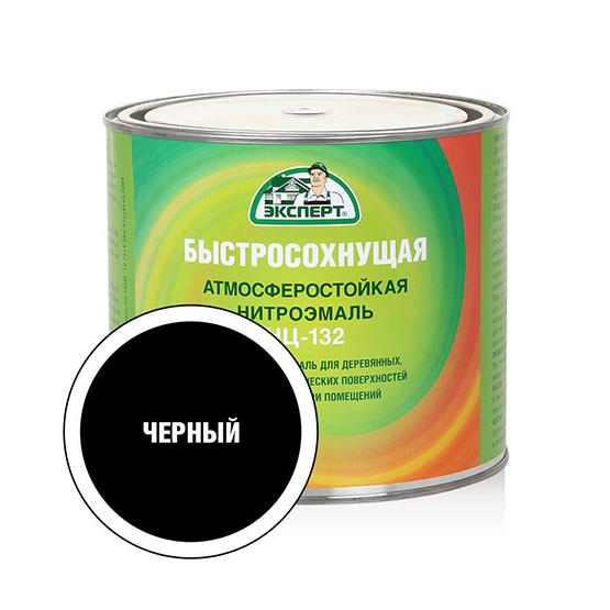 Нитроэмаль чёрная НЦ-132 "Эксперт", 1,7кг