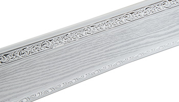 Карниз потолочный "MAGELLAN" Ажур, 3 ряда, серебро патина белая, 2400мм
