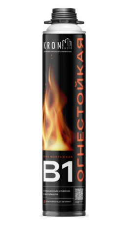 Пена монтажная Огнестойкая "KRONbuild", 850мл