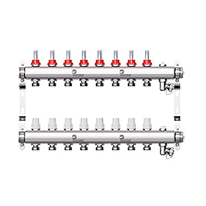 Коллекторная группа "Wester" c расходомерами и воздухоотводчиками 1"*11 вых.3/4" (W902.11)