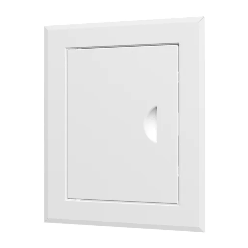 Лючок металлический белый 460*560 с фланцем 400*500, ручка