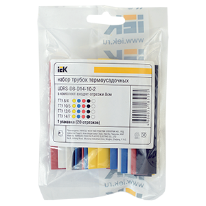 Набор ТТУ 4/2, цвет: 4*ч, 2*б, к, ж, з 10*10см "ИЭК"