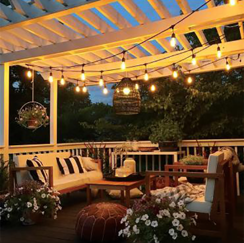 Гирлянда "Евро белт-лайт" на подвесах, 20 E27, шаг 50cm черный, 13м (3м сетевой шнур)  IP65, CL50-13-1