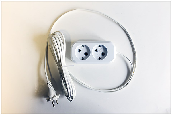 Удлинитель, 2 розетки без заземления, длина 3м " У6-428