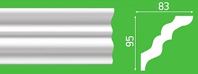 Плинтус М &quot;Lifeplex LP-S14&quot; потолочный, 83*95*2000мм