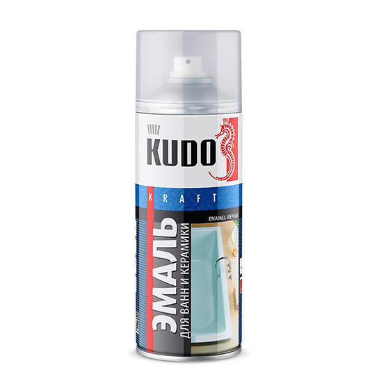 Эмаль аэрозольная белая для ванн &quot;KUDO&quot;, 520мл