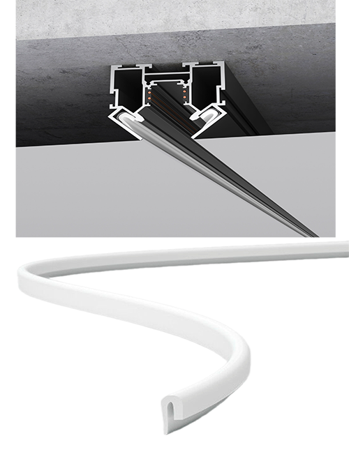 Гарпун для шинопровода Slim Magnetic в натяжной потолок 85123/00 (белый) (1 м) 85163/00