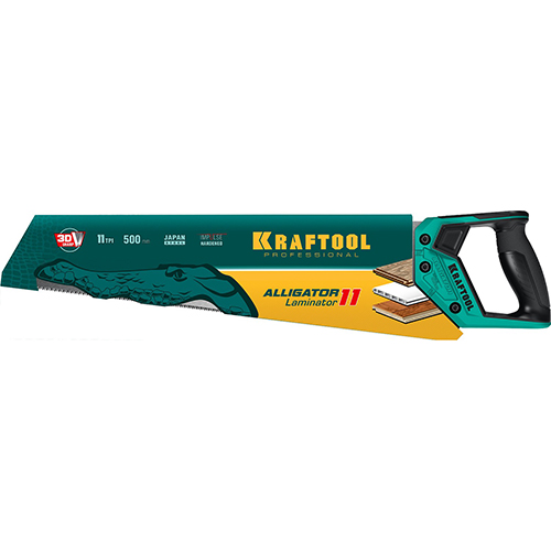Ножовка для ламината &quot;Kraftool Alligator Laminator 11&quot; 500мм,11 TPI