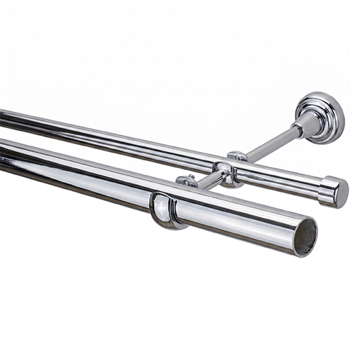 Карниз кованый "ЛАЙТ", серебро глянец, 28мм, 2-ряд, 3000мм