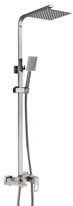 Душевой гарнитур "Savol" для ванны c тропическим душем и смесителем "S-SUS5003", с изливом, нержавейка