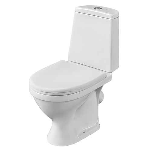 Унитаз-компакт &quot;Прайм&quot; косой выпуск, нижняя подводка  с крышкой