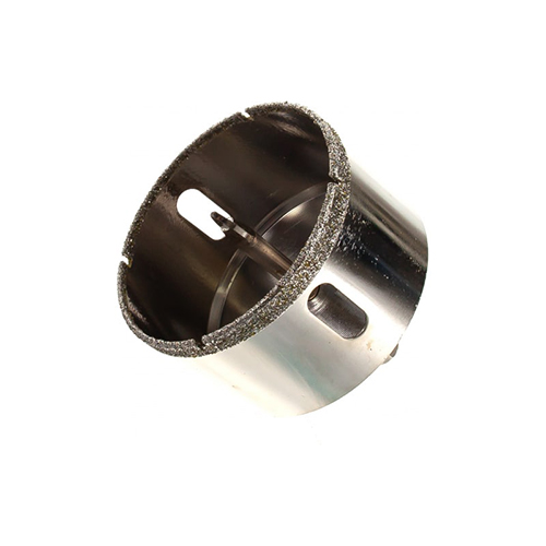 Коронка алмазная по кафелю, керамограниту, стеклу "Trio-Diamond", d70*35мм, с центрирующим сверлом, мокрый рез, трехгранный хвостовик